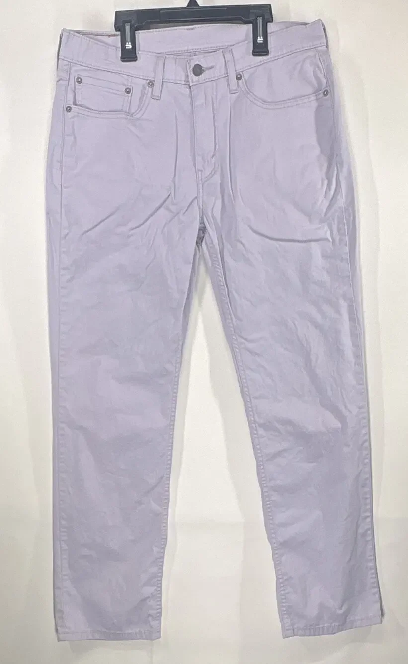 Levi's Men's Purple Denim Jeans Slim Fit Straight Light Wash 5-Pocket Button